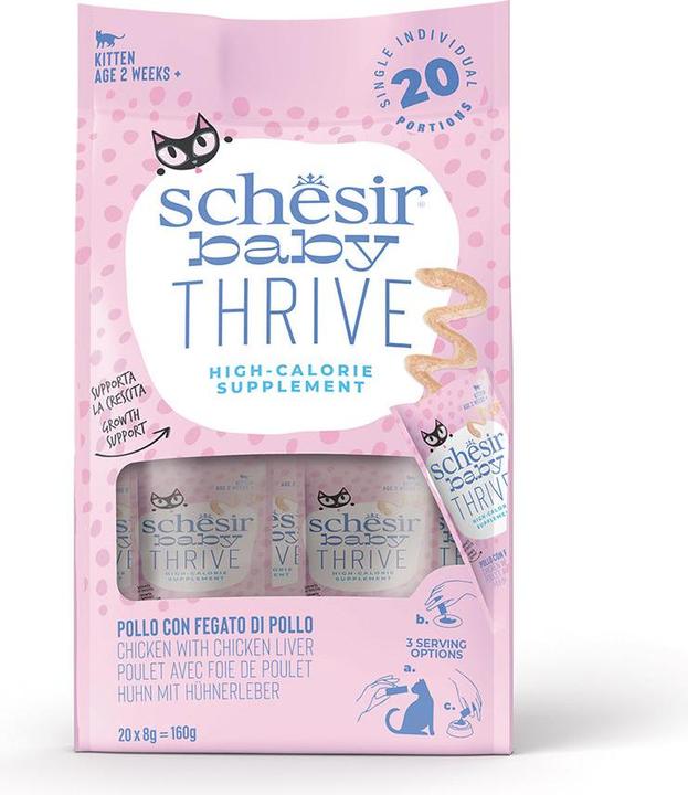 Image du produit Schesir Baby Thrive, Poulet avec Foie de Poulet, 20x8g (Junior, 20 pcs, 160 g)