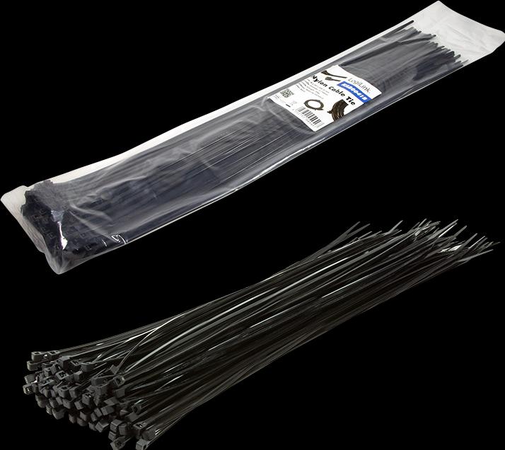 Actual product image LogiLink Cable tie 100 pieces, length: 500 mm, thickness: 4,4 mm, black (Plastic cable ties, 500 mm, 100 pcs.)