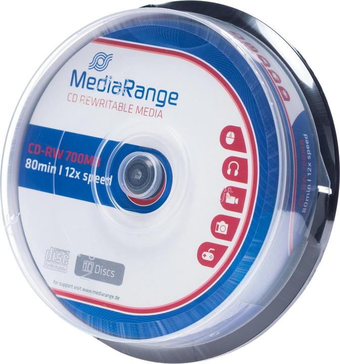 Produktbild MediaRange CD-RW 12x 700MB/80Min, 10er Sp. (10 x)