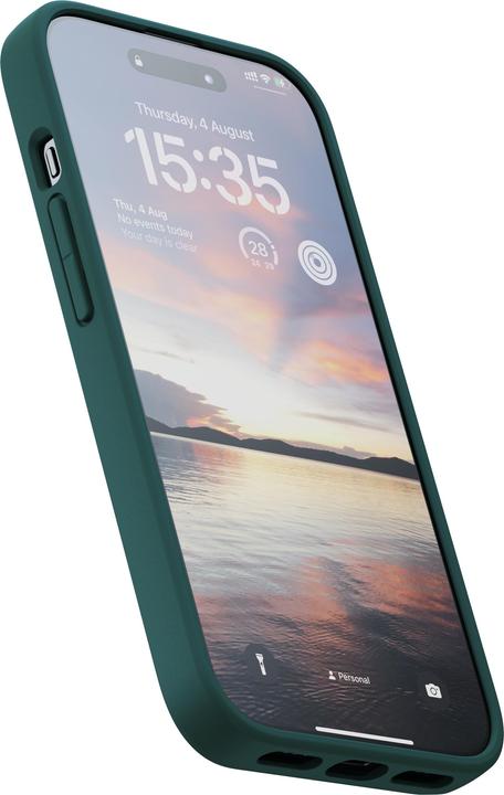Produktbild Njord Hard-Cover Salm.Leather Magsafe Case Dark Green (Apple iPhone 15)
