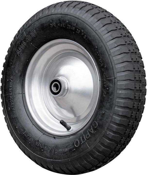 Actual product image Capito Pneumatic wheel 400/100 Ball. 17mm Ø, with screw axle