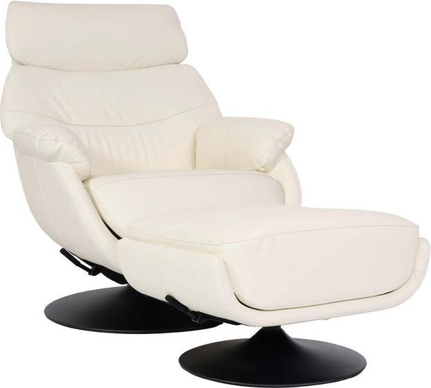 Mendler Relaxing armchair with stool HWC-K99, TV armchair, swivelling rocking function, metal genuine