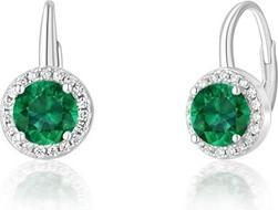 JVD Silver earrings with green zircons SVLE0986XH2Z300