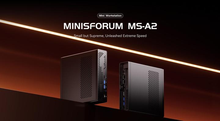 Image du produit Minisforum MS-A2-9955 (AMD Ryzen 9 9955HX, 64 Go, 1000 Go, Radeon 610M)