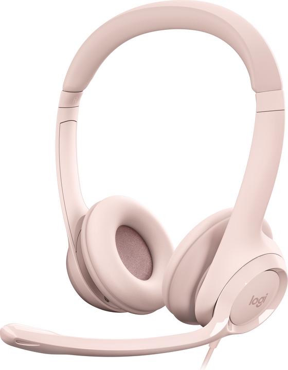 Actual product image Logitech Wired H390 headset - ROSE - USB (Cable, USB-A)