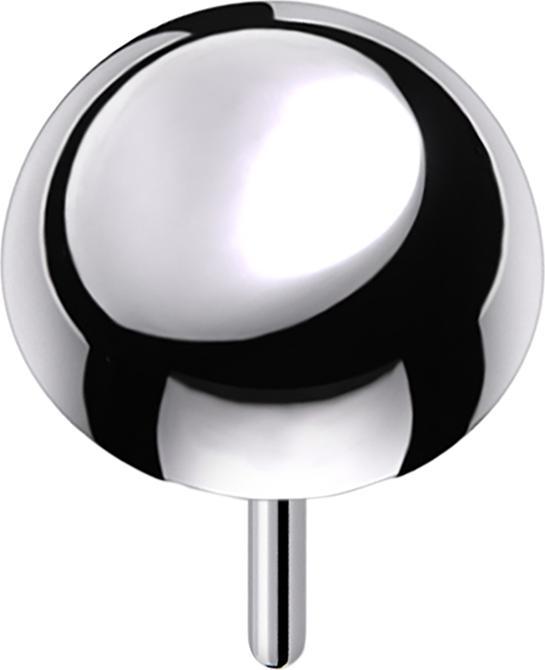 Star Piercing Threadless Kuppel silber (ohne Messing, Titan G23)