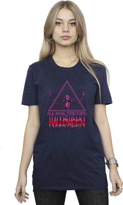 Actual product image Disney Womens/Ladies The Nightmare Before Christmas Halloween King Cotton Boyfriend T-Shirt (5XL)
