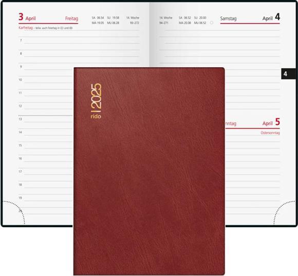 Image du produit rido/idé 7018242295 Calendrier de poche modèle Technique III (2025)| 1 page = 1 jour| A6| 384 pages| (10 x 14 cm, Allemand)