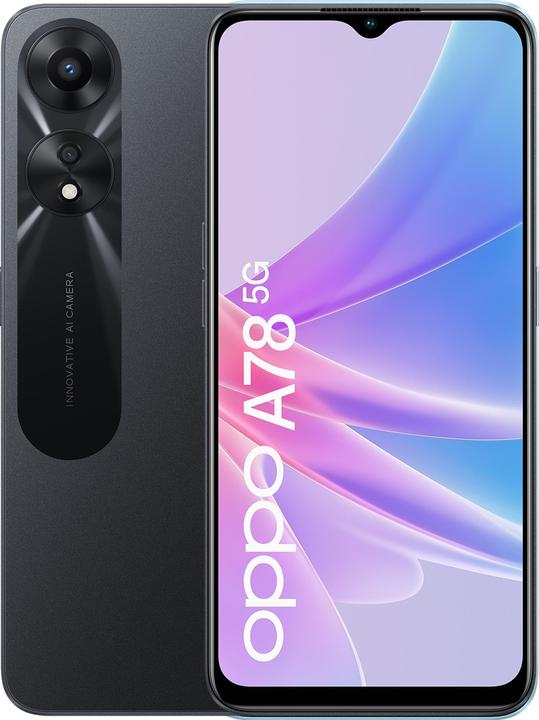 OPPO A78 5G (128 GB, Glowing Black, 6.56", Dual SIM, 50 Mpx, 5G)