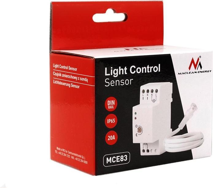 Actual product image Maclean MCE83 MCE83 light switch on DIN rail with external detector