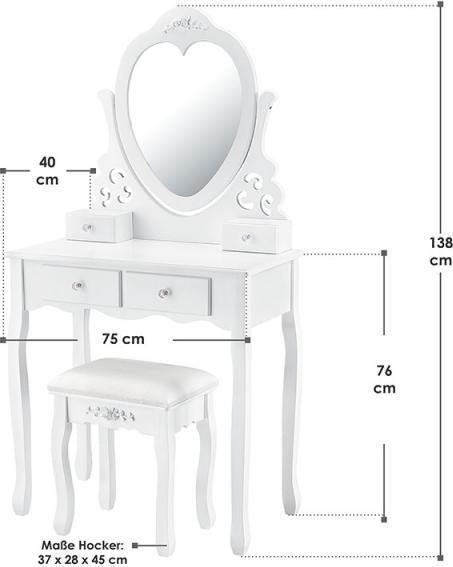 Produktbild Juskys Julia (76 x 40 x 138 cm)