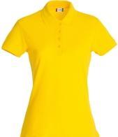 Clique Damen Poloshirt Basic 028231, Baumwolle, zitrone, Grösse S (S)