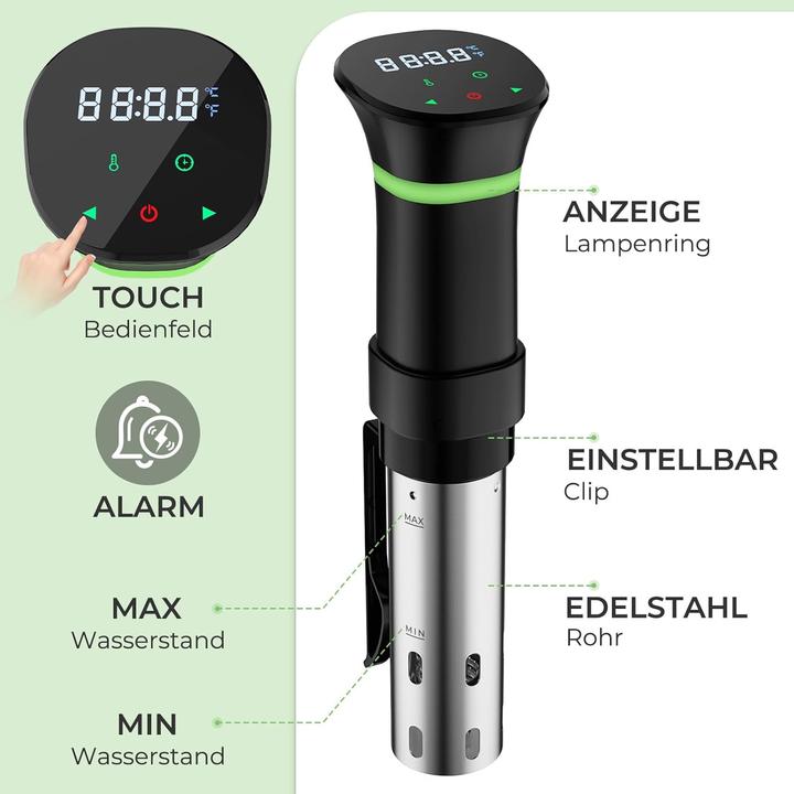 Actual product image Vpcok Direct Sous Vide Stick mit LCD Touchdisplay