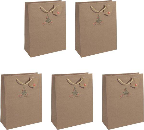 Image du produit Sigel 5 Pochettes cadeaux Christmas with apples motif 26,0 x 33,0 cm (Pochette cadeau, 1 x)
