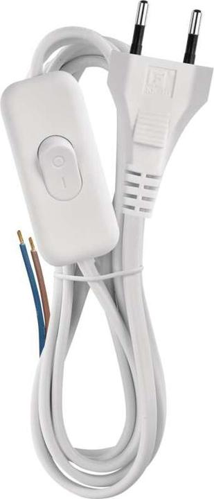 Actual product image Emos Mains cable PVC 2x 0.75mm2, switch (3 m)