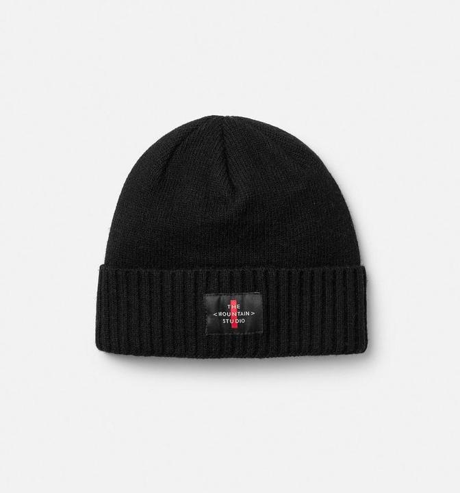 Actual product image The Mountain Studio Cashmere Mix Cross Logo Beanie