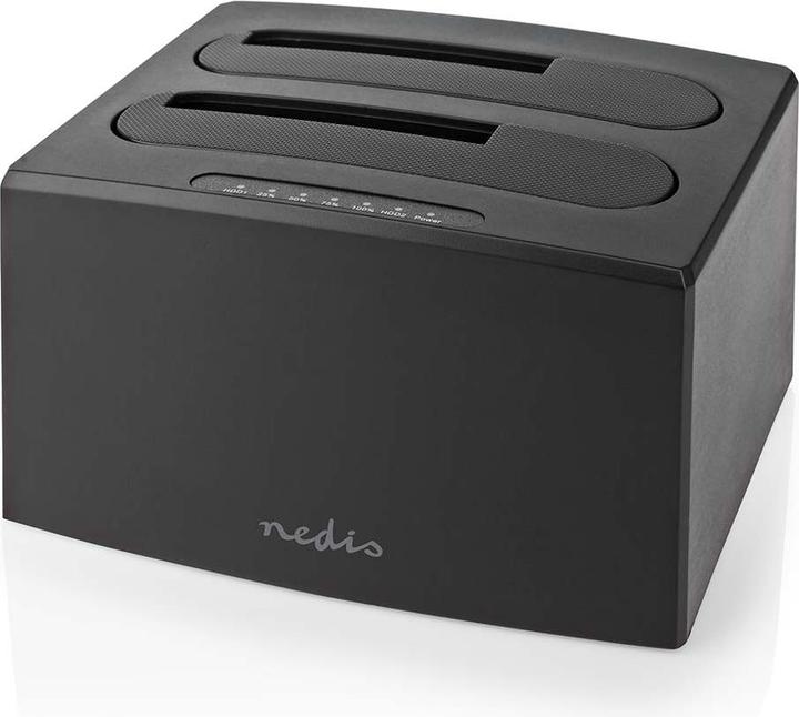 Produktbild Nedis Festplatten-Dockingstation | USB 3.2 Gen1 | USB Type-A | 2 Festplatten | 2.5 / 3.5 " | USB 3.2