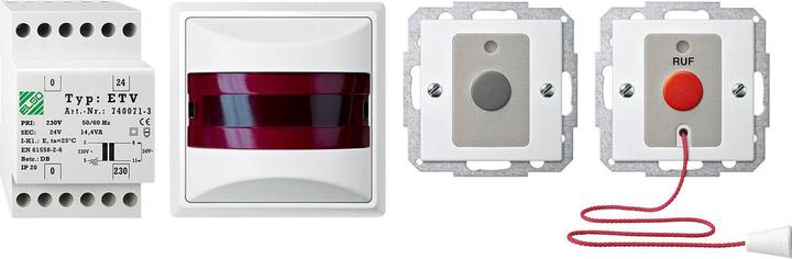Actual product image Merten Disabled WC set MEG4848-1419 f. DIN slid. MEG4 MEG4848-1419, polarw. shiny