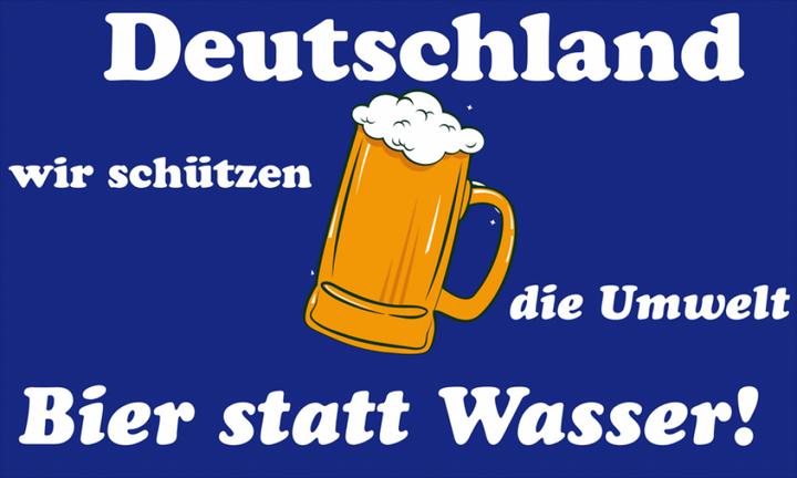 trends4cents Drapeau BIER STATT WASSER 90 x 150 cm avec 2 oeillets en laiton