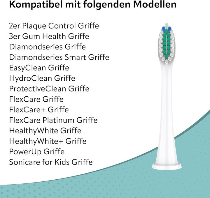 Immagine prodotto Ora-Care Spazzole di ricambio Standard compatibili con Philips (confezione da 8) Bianco (8 x)