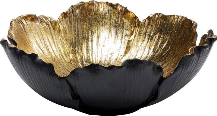 Produktbild Kare Design Deko Schale Flower Bloom Schwarz Gold Ø25
