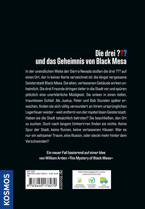 Immagine prodotto Kosmos Die drei??? und das Geheimnis von Black Mesa (C. R. Rodenwald, Tedesco)