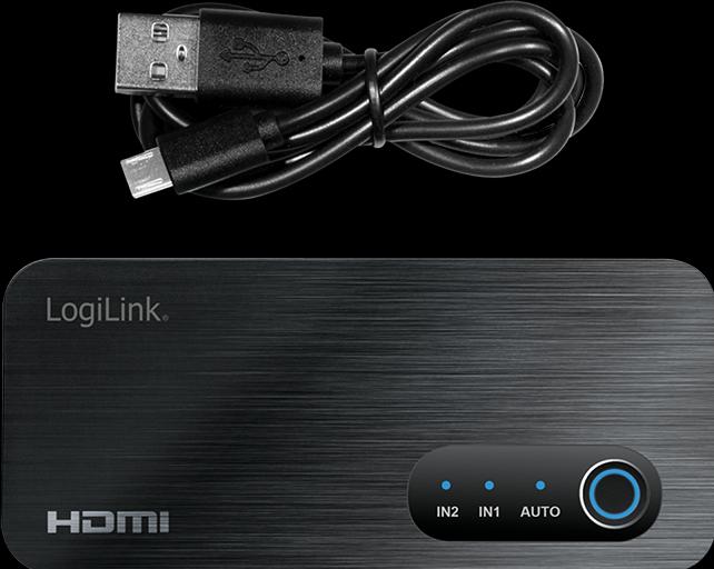 Produktbild LogiLink HDMI-Switch, 2x1-Port, 8K/60 Hz, HDCP, HDR, VRR, CEC