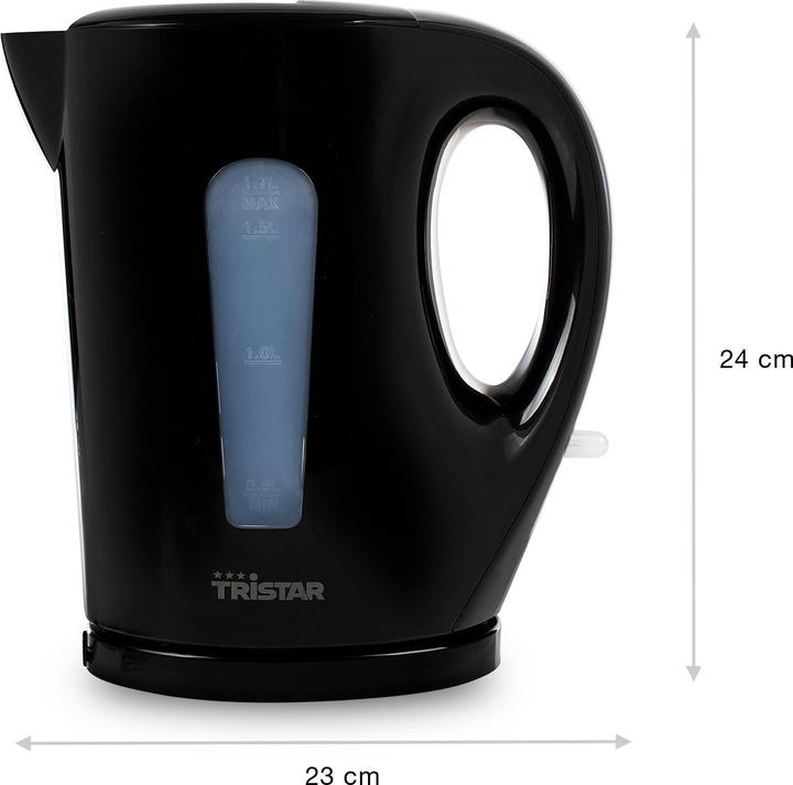Image du produit Tristar WK-3384 Standard, 2200 W, 1.7 L, Plastique, Noir (1.70 l)
