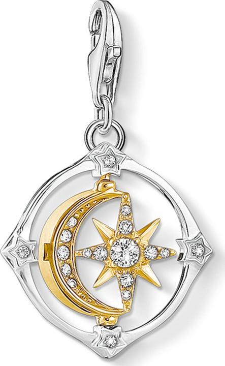 Thomas Sabo Charm-Anhänger Mond & Stern beweglich (925er Silber)