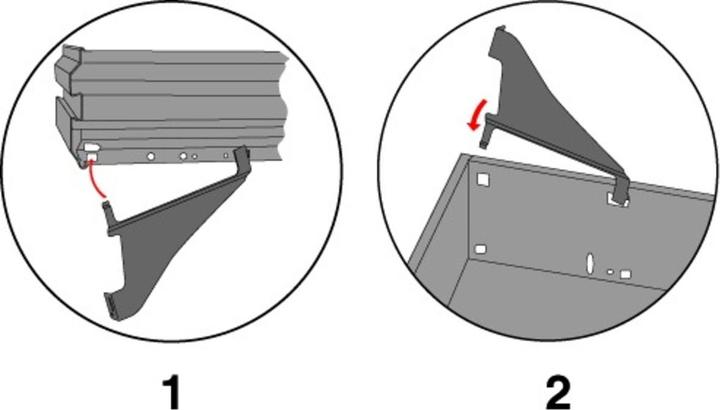 Image du produit Hettich Supports de fascia pour les cadres de dossiers suspendus et les tiroirs larges (1 pcs)
