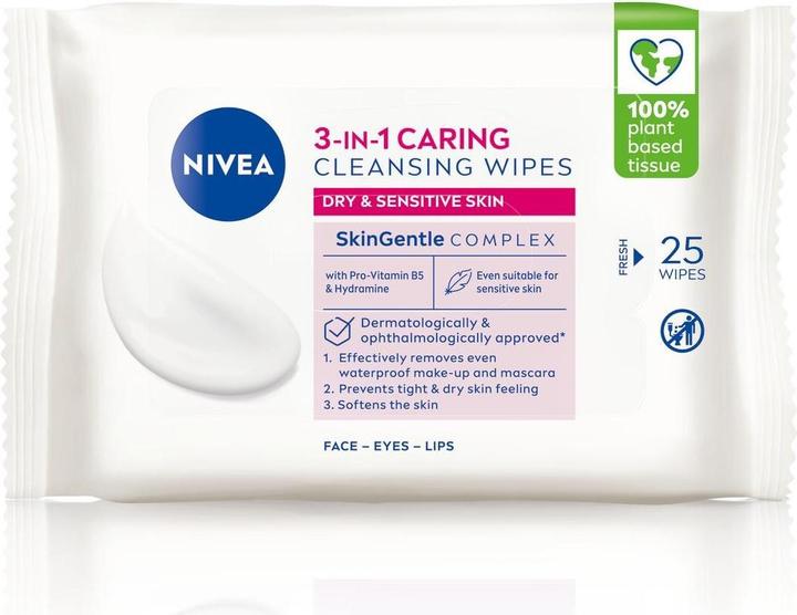 Produktbild NIVEA 3in1 Pflegende Reinigungstücher (Reinigungstücher, 25 ml)