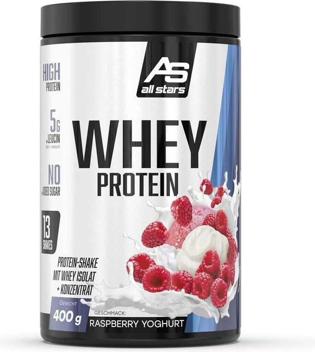 Image du produit All Stars 100% Whey Protein (boîte de 400G) (Yaourt à la framboise, 1 pcs)
