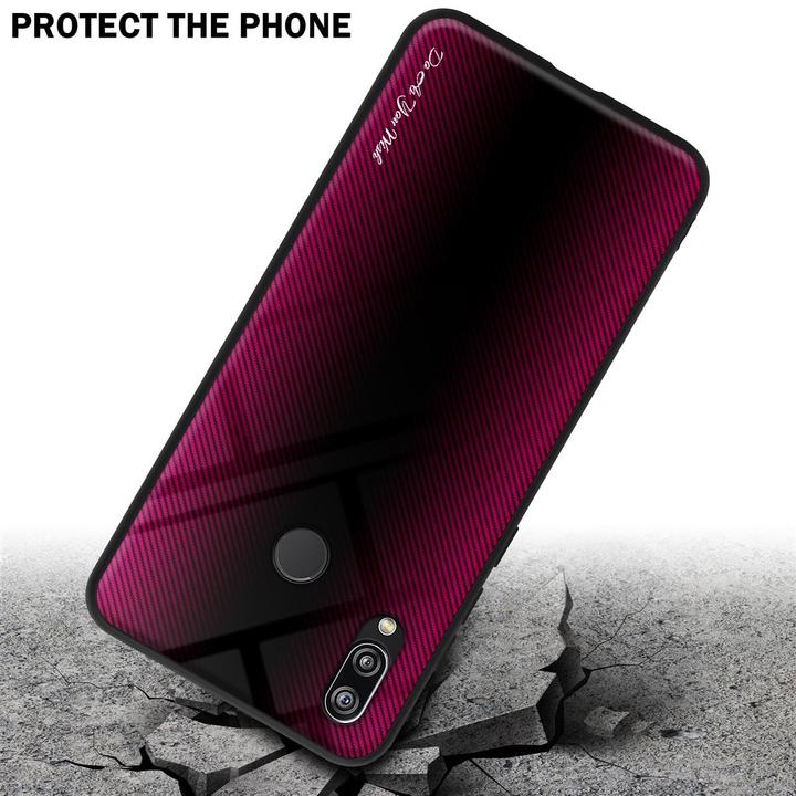 Actual product image Cadorabo TPU Striped Glass Cover (Huawei Nova 3E)
