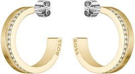Image du produit Hugo Boss Decent or plaqué hoop earrings 1580522 (Acier inoxydable)