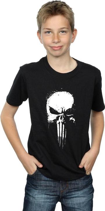 Actual product image Boys The Punisher Spray Skull T-Shirt (152, 158)