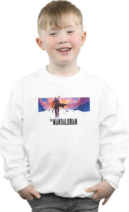 Immagine prodotto Star Wars The Mandalorian Landscape Felpa Ragazzi (152, 158)