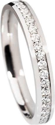Natsumi Schmuck Diamantring Alliance Weissgold 18K/750 F/G VS Neon Kanal 52 / 16,5 mm Ø (52, 750/18 K Gold)
