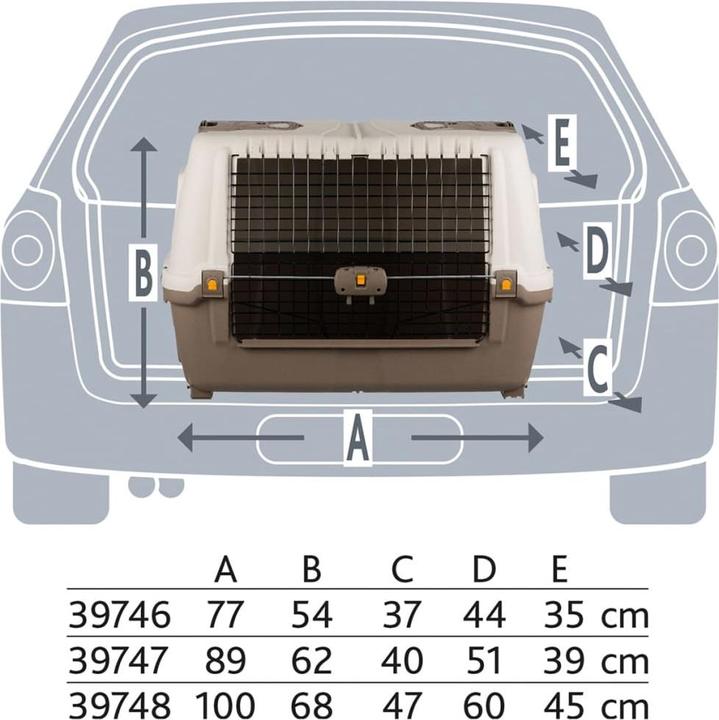 Actual product image Trixie Transport box Skudo Car 80, S-M (Dog, Reflectors)