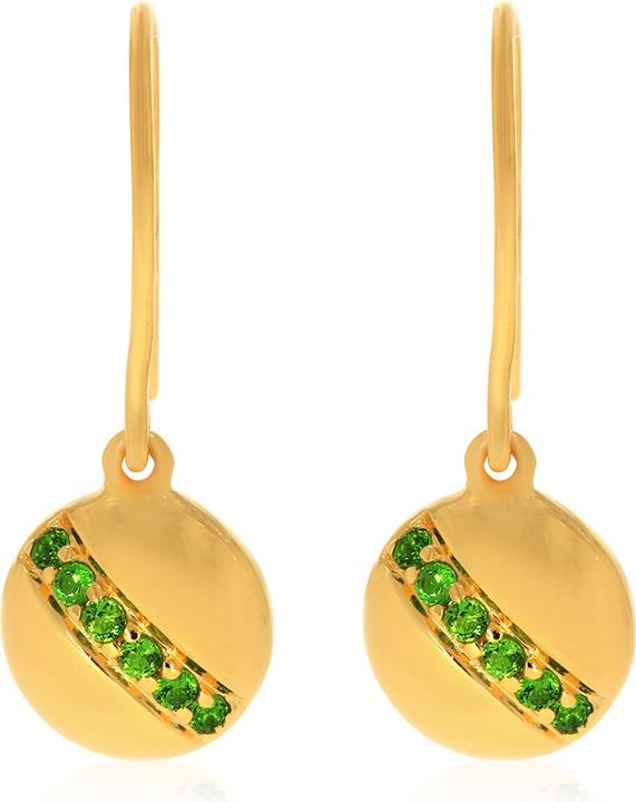 Xen Ohrhänger mit 12 Chromdiopside ca. 0,26 ct. vergoldet (925 Sterling Silber)