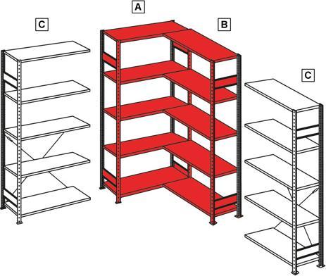 Immagine prodotto Schulte Lagertechnik Sistema a innesto con ripiano angolare MULTIplus150