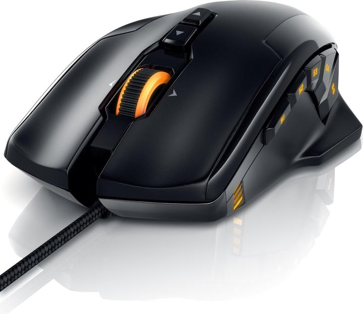 Titanwolf Mouse laser da gioco con 12 pulsanti programmabili | Mouse con 10800 dpi | Velocità di polling fino (Cablato)