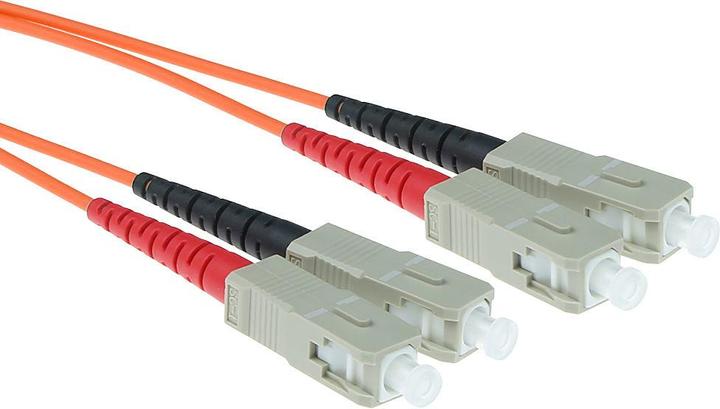 Image du produit SC-SC 50/125um OM2 Duplex 2m 2m SC SC Orange Câble à fibre optique (CAT6a, 2 m)