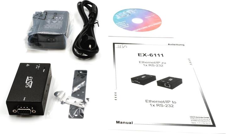 Immagine prodotto Exsys Server di dispositivi seriali 1x RS232 PoE