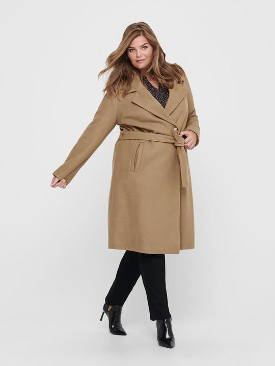 Actual product image Only Curvy wool wrap effect coat