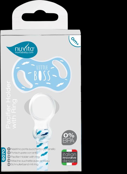 Produktbild Nuvita Schnullerhalter mit Ring - Blue Sky Cool (Little Boss) (1 x, ab 10 Monaten)