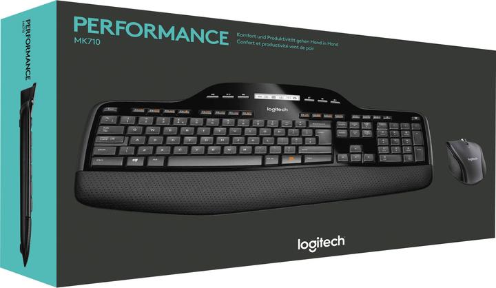 Immagine prodotto Logitech Tastiera+mouse wireless MK710 nero nei punti vendita (DE, Senza fili)