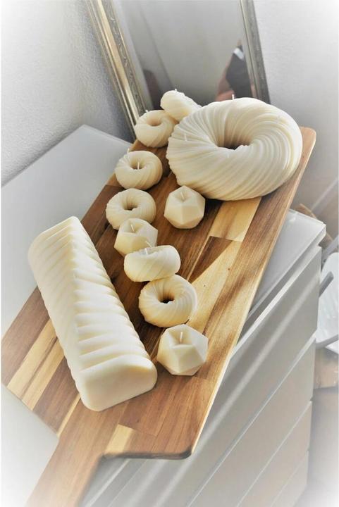 Actual product image Santabarbara Interior Design Multi-wick candle Pure 20 x 20 cm, Crème (1 pcs.)