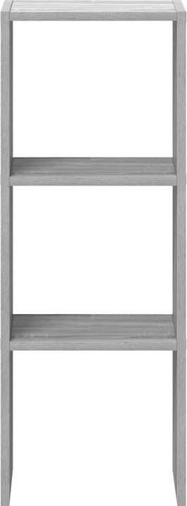 Productafbeelding VidaXL Stapelbare boekenplank grijs Sonoma 30x30x80 cm materiaal op houtbasis (30 x 30 x 80 cm)