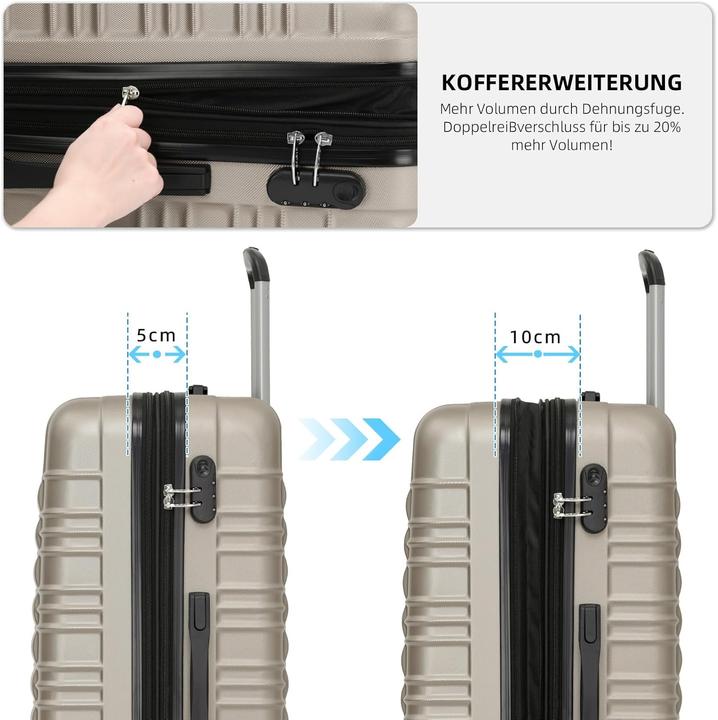 Produktbild Beibye Hartschalen-Reisekoffer (75 l, M (50 - 90l))