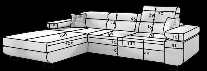 Actual product image ELTAP Armando (Corner sofa, 4-seater, Sofa bed)